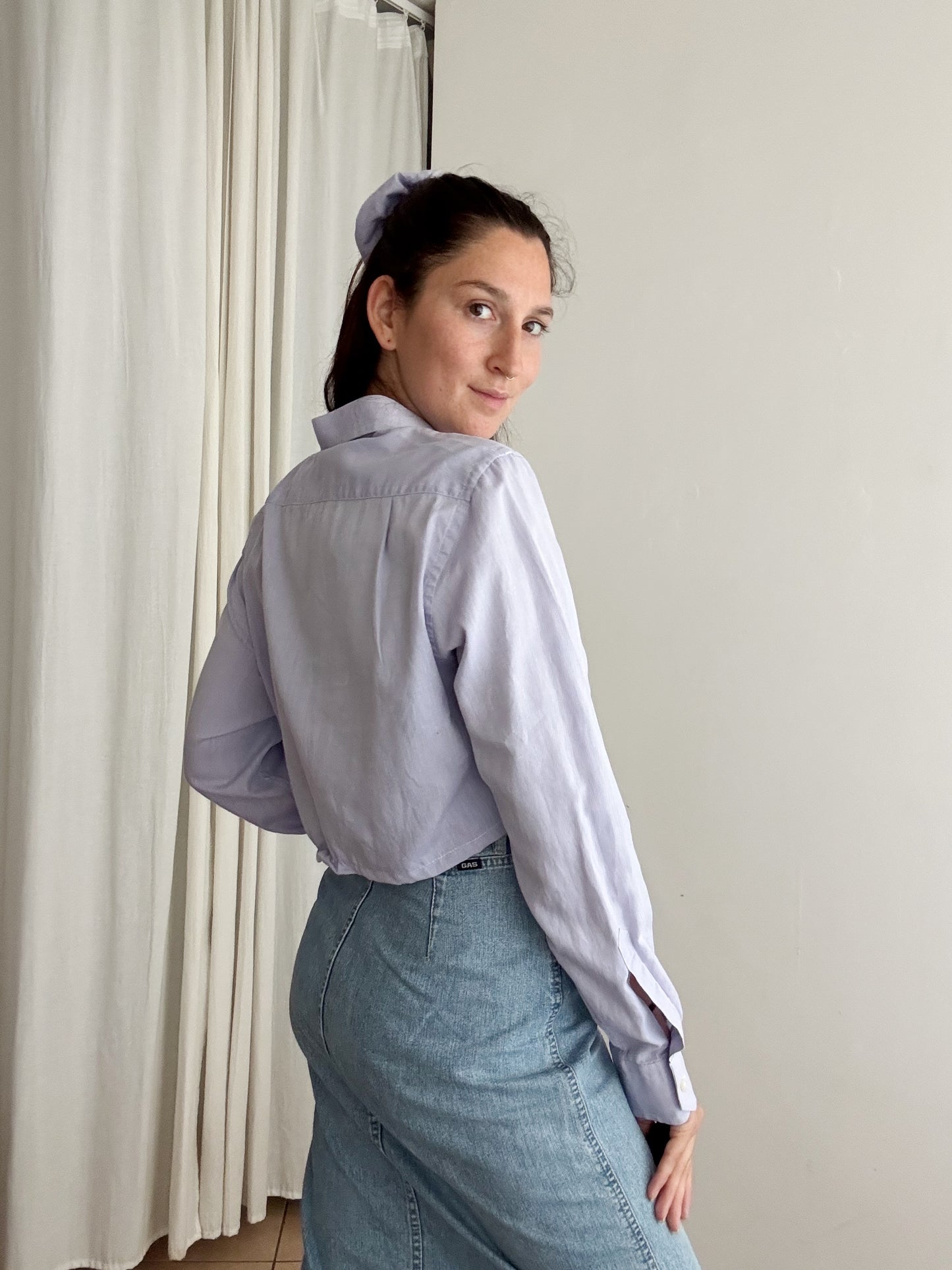 Crop + scrunchie lilla