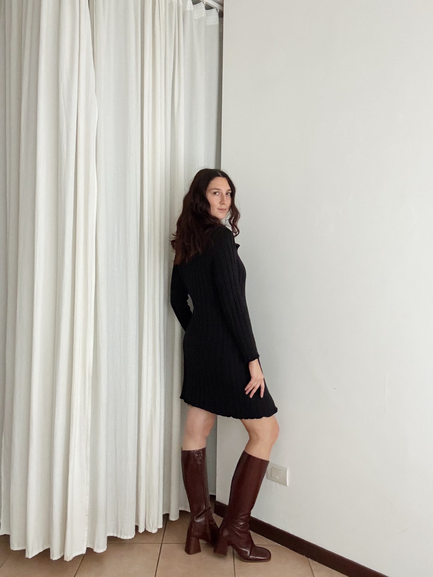 Cardigan lungo nero S