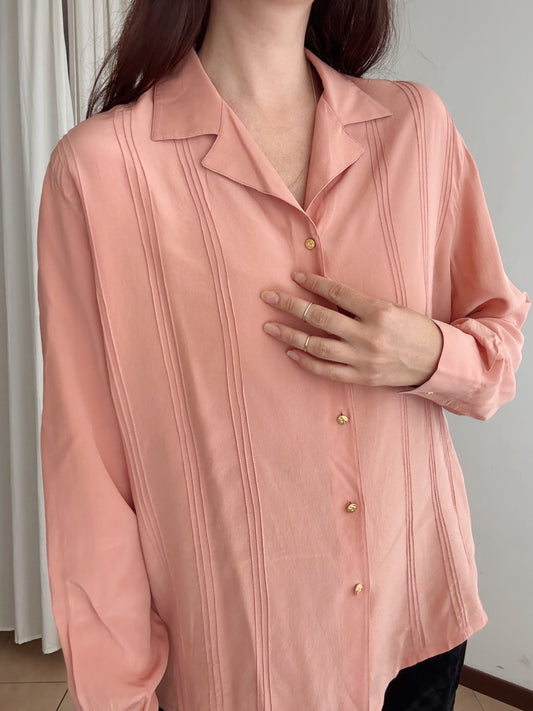 Camicia seta salmone M/L