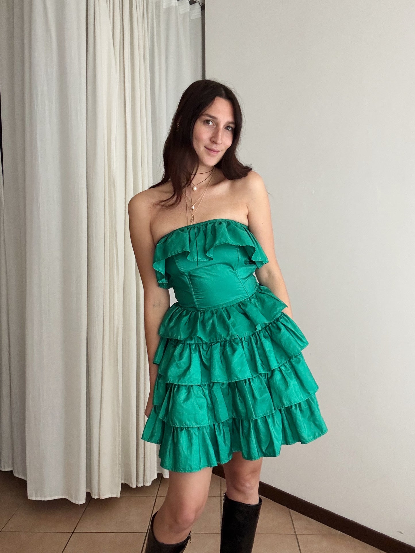 Abito cangiante verde 40