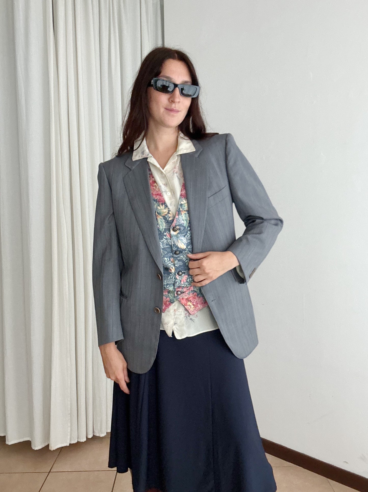 Blazer lana grigio 48