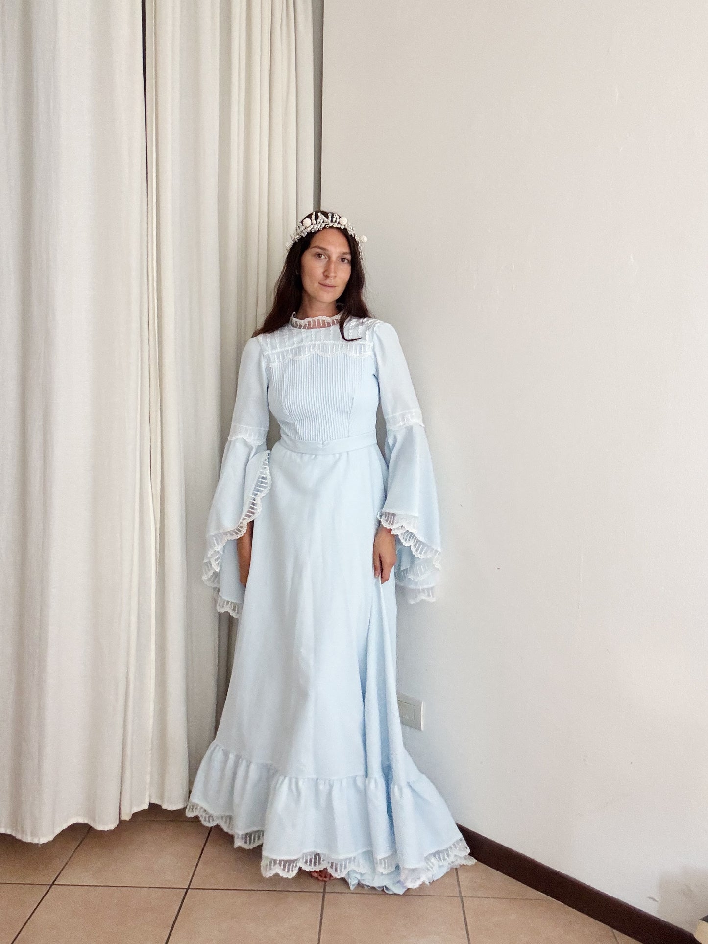 Abito da cerimonia azzurro XS