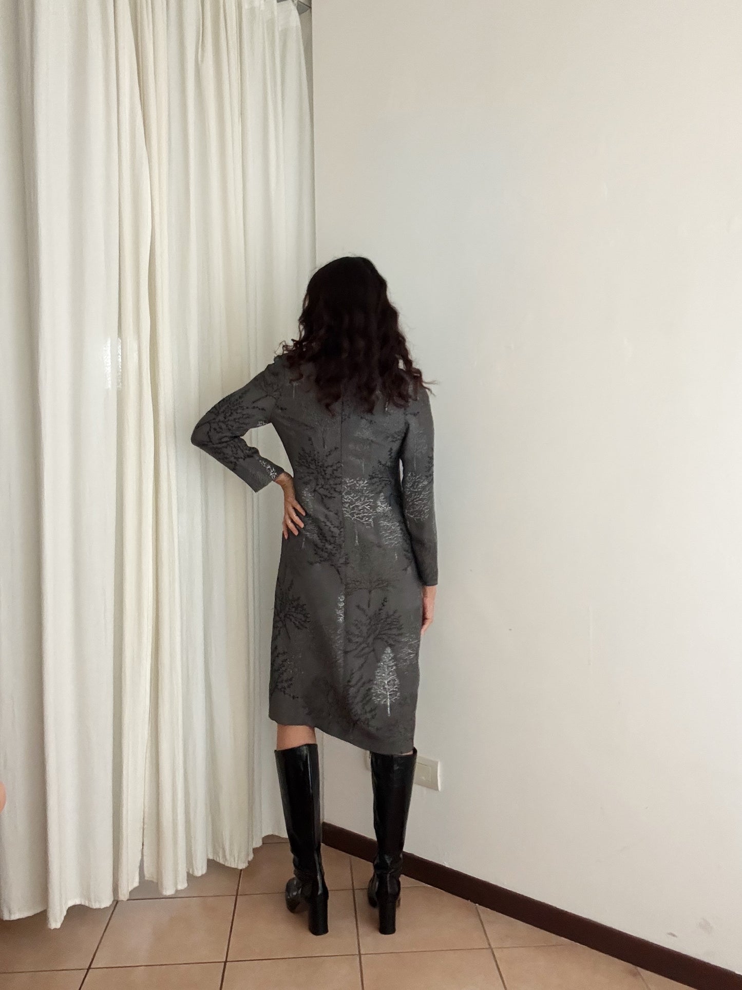 Abito grigio lurex L