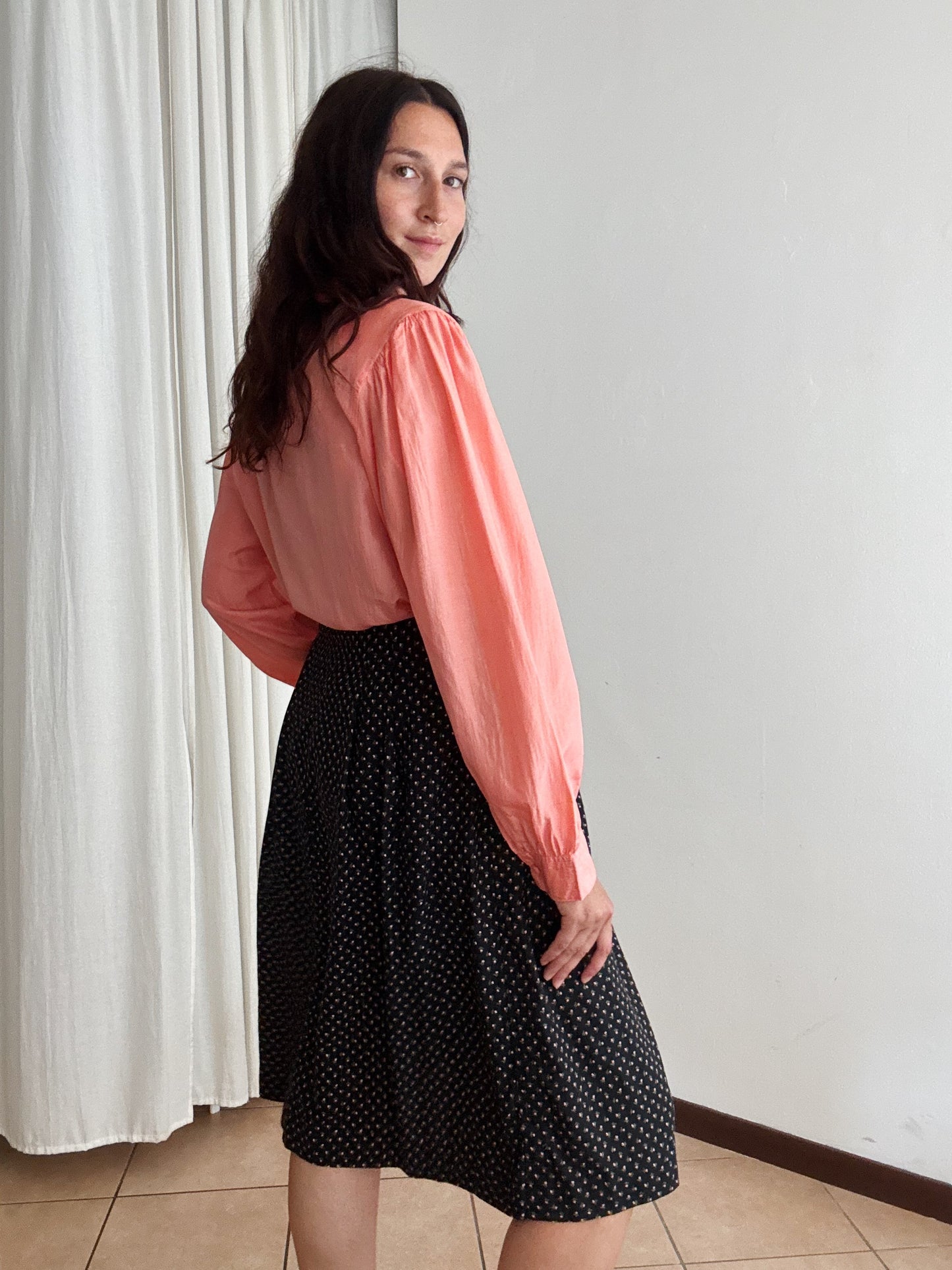 Camicia seta rosa L