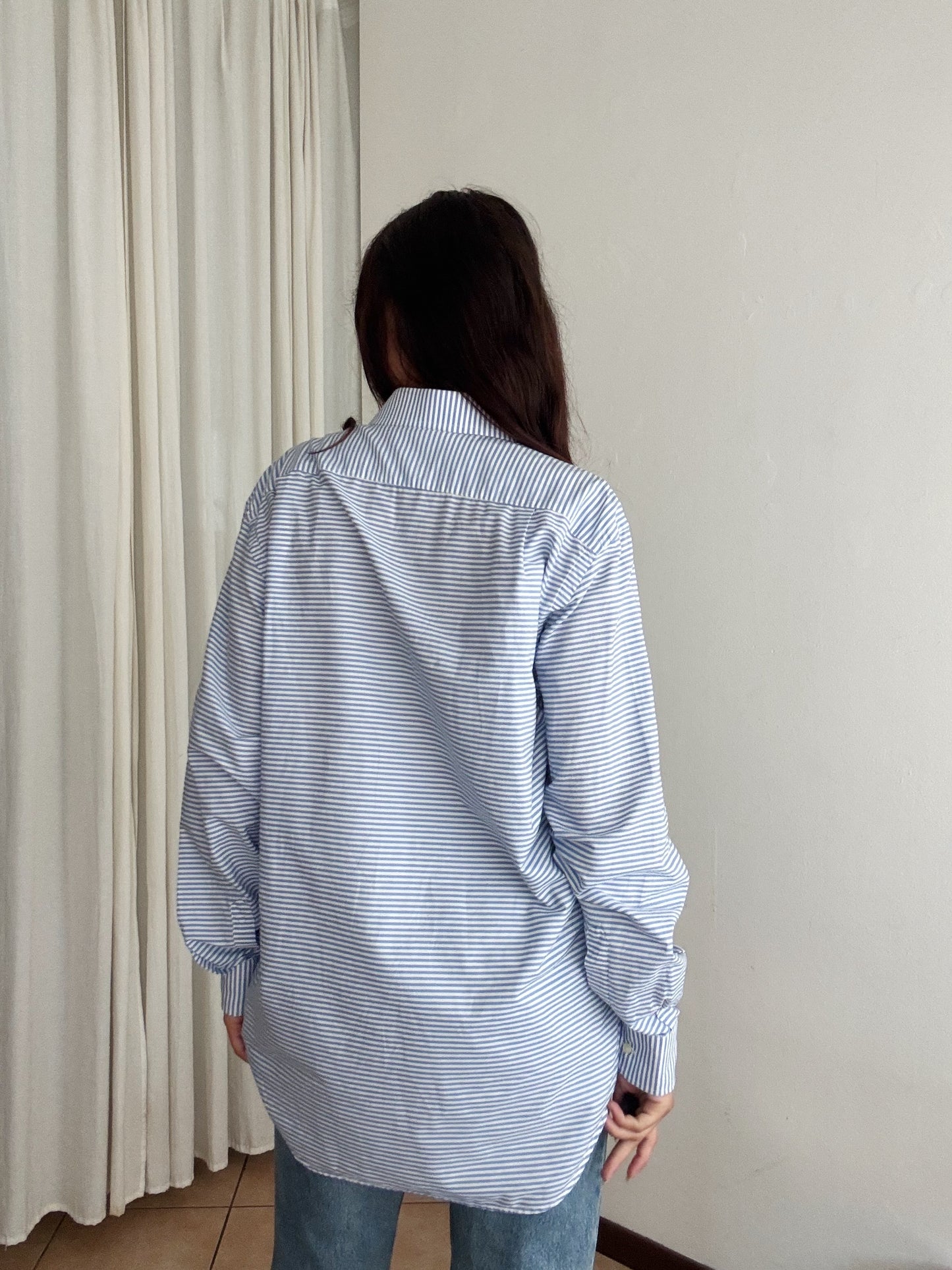 Camicia uomo a righe blu 40