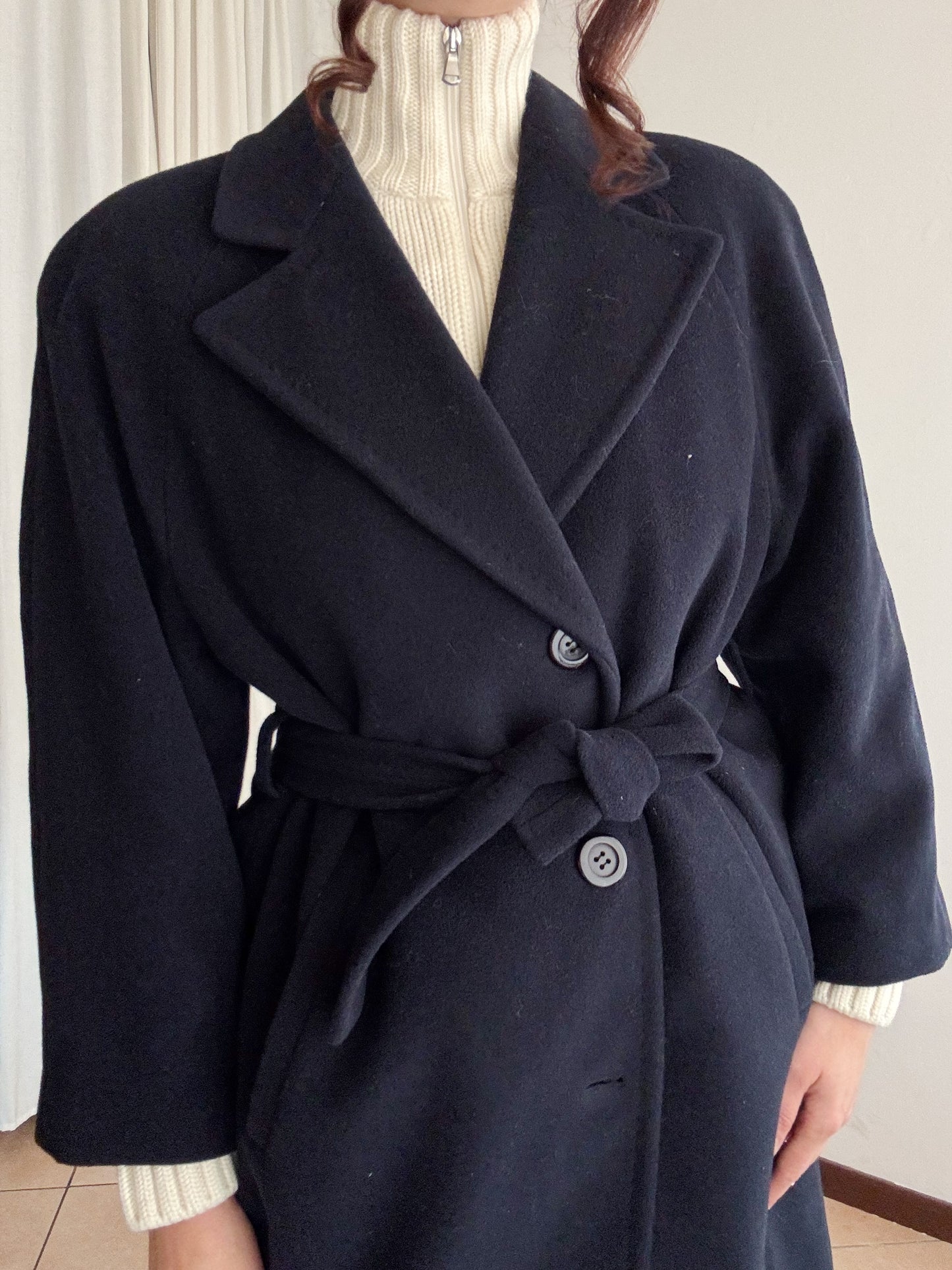 Cappotto lungo blu 42