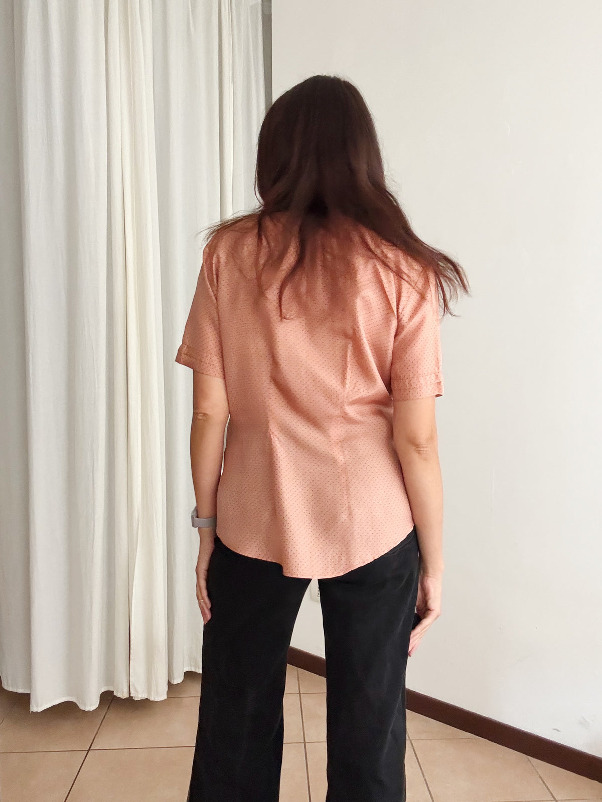 Camicia seta rosa 44