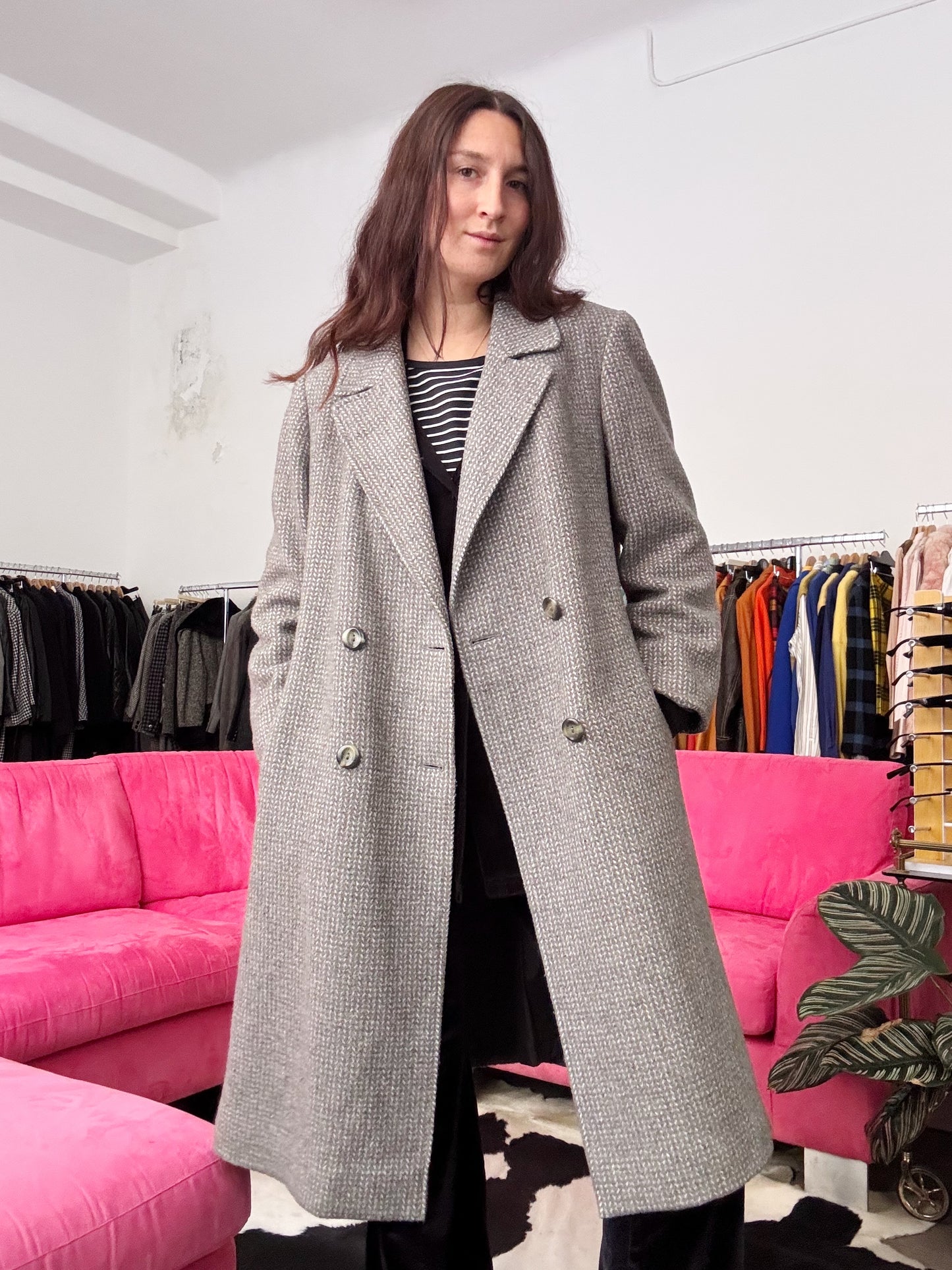 Cappotto lungo grigio M/L