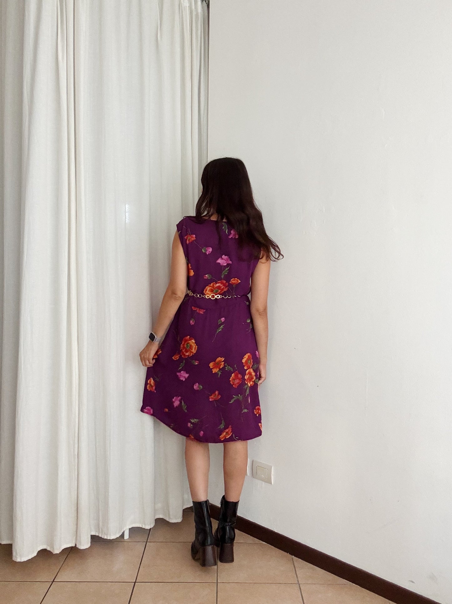 Abito viola floreale L