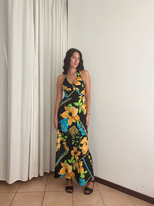 Abito floreale 70’s XS