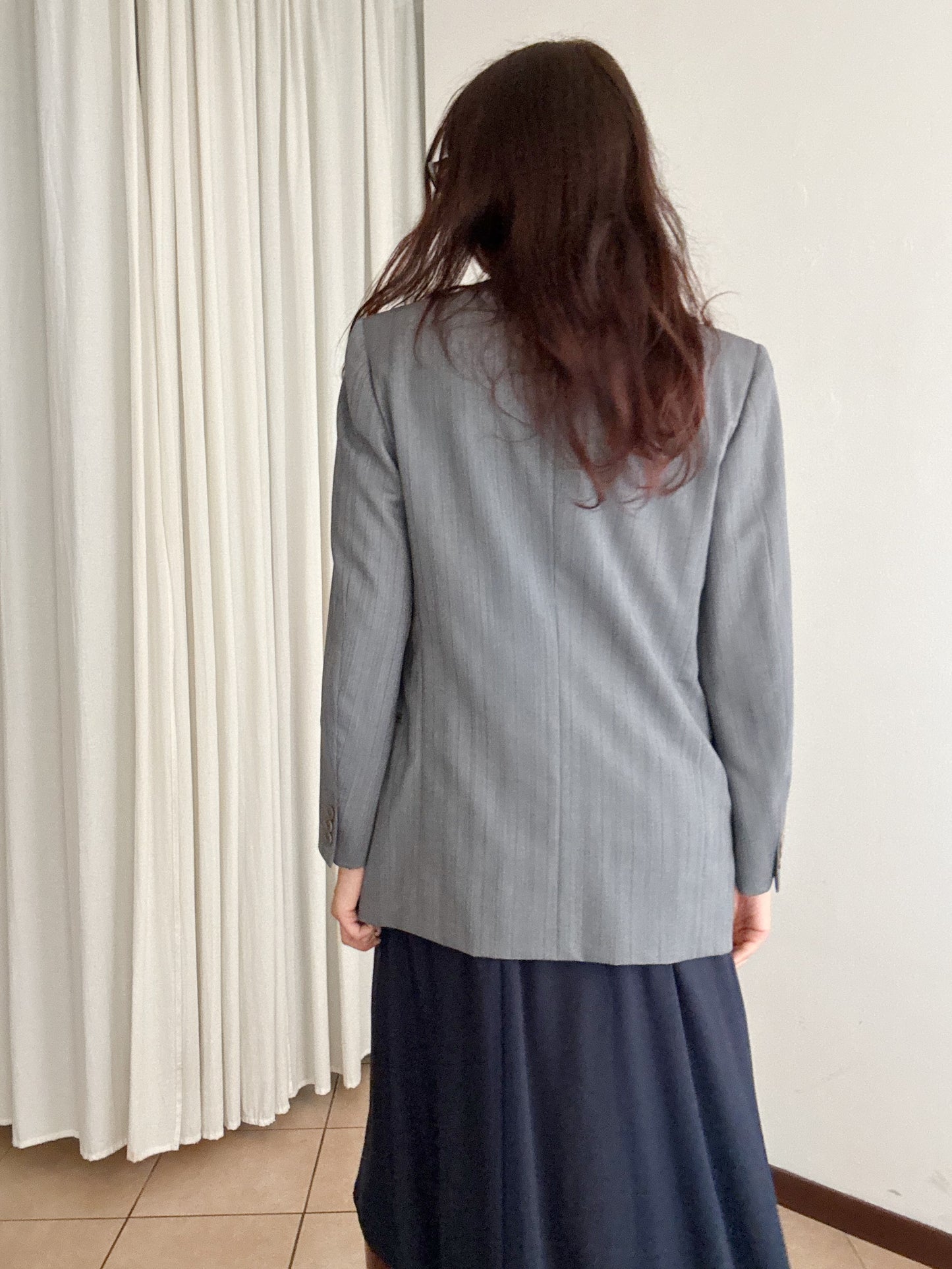 Blazer lana grigio 48