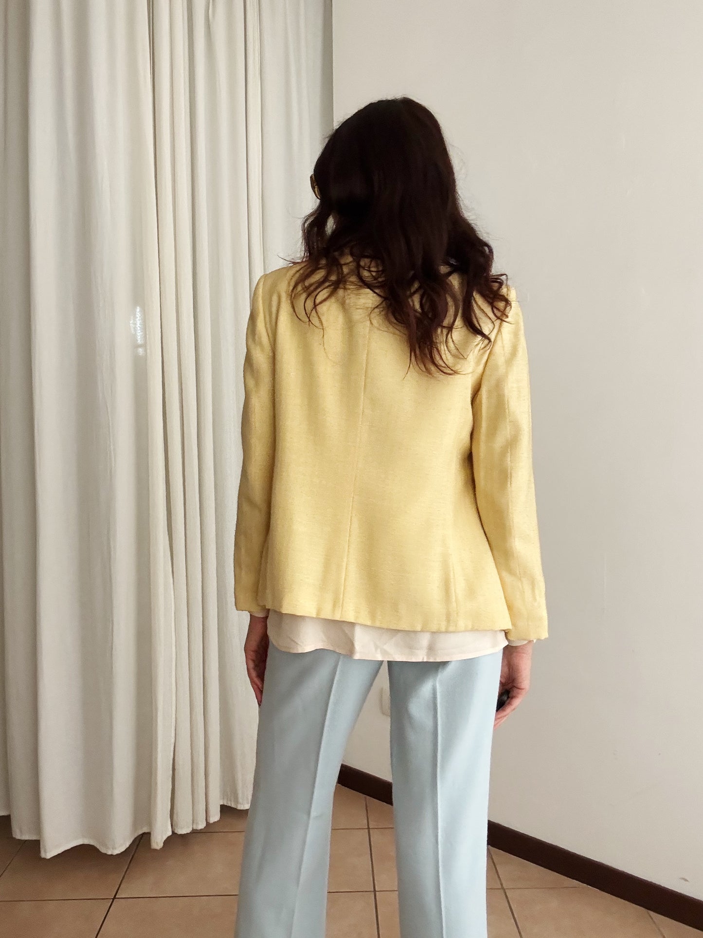 Blazer giallo pastello M