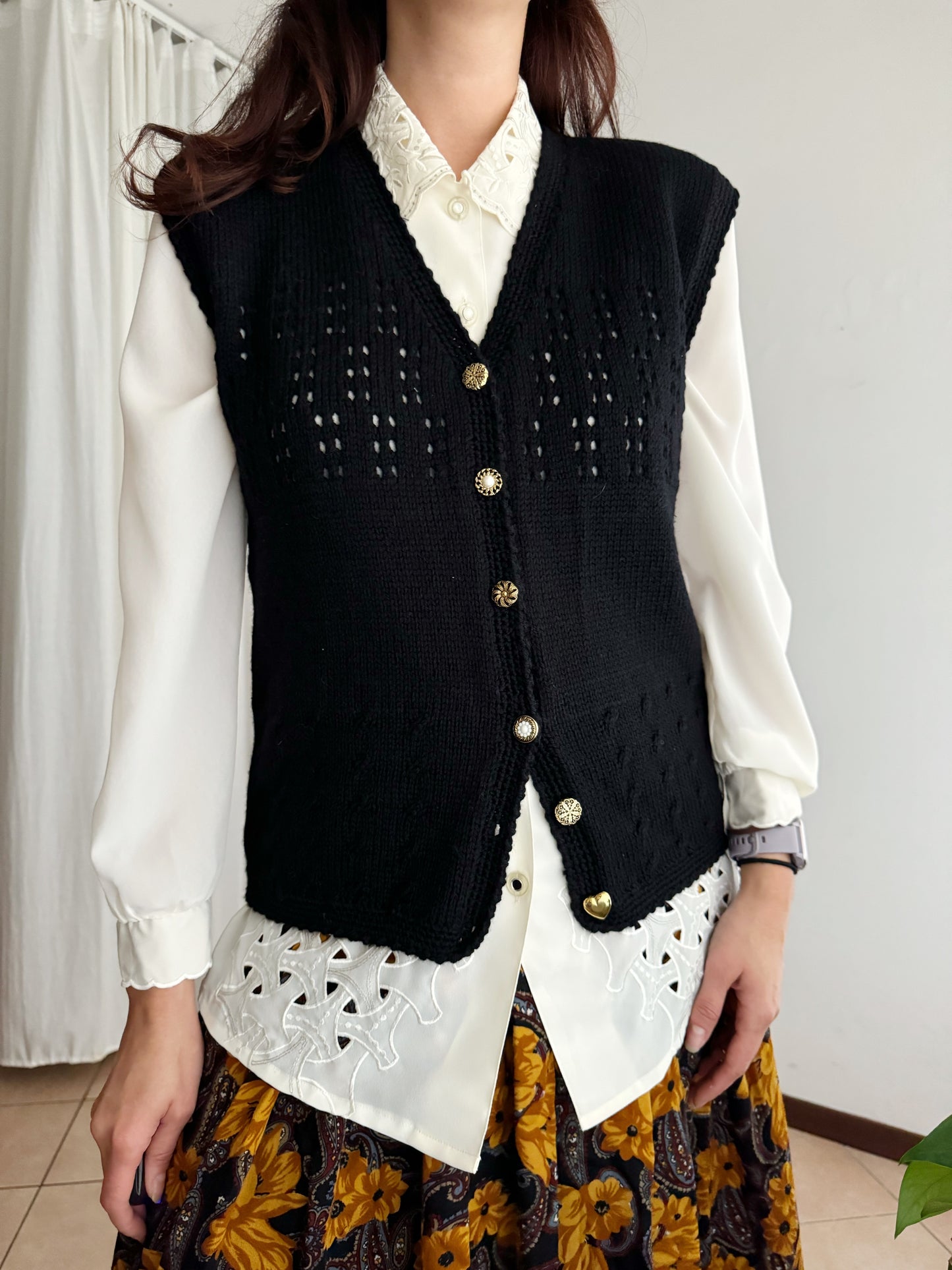 Gilet lana nero L