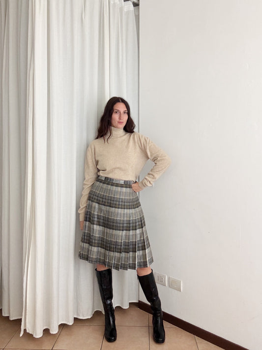 Gonna lana a quadri M/L