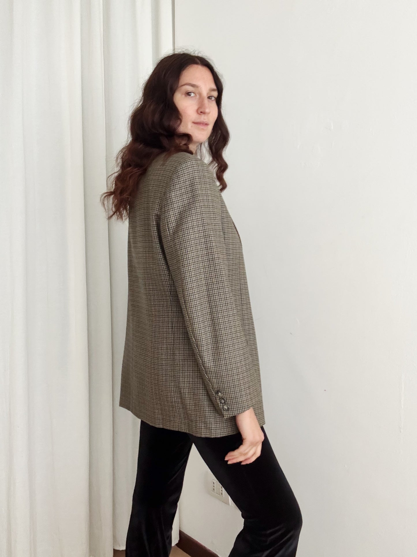 Blazer lana pied de poule 48