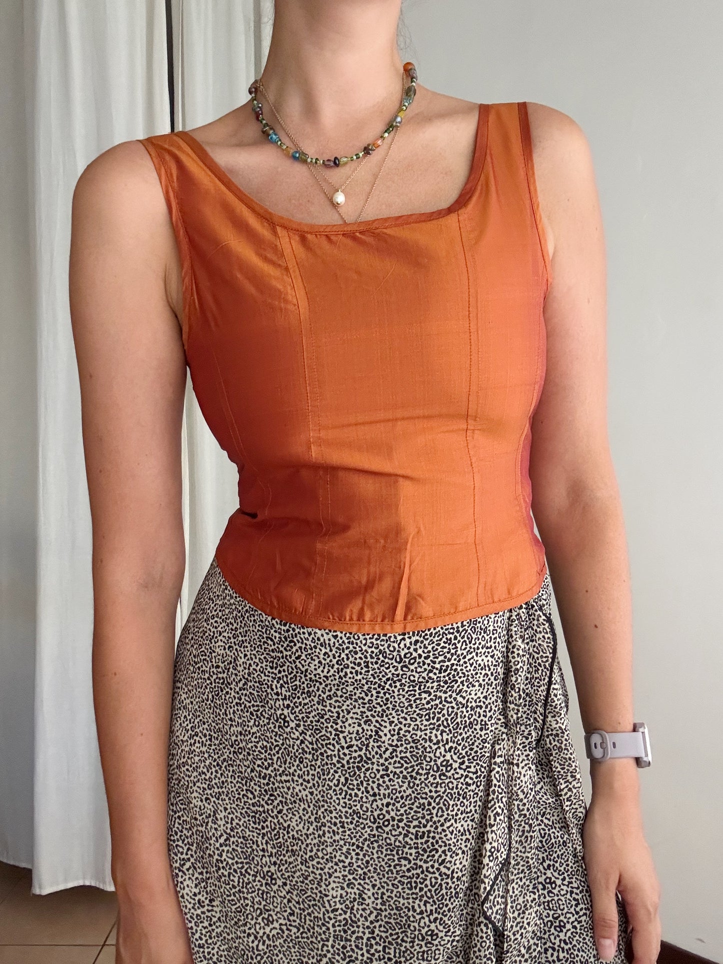 Top in seta Blunauta s