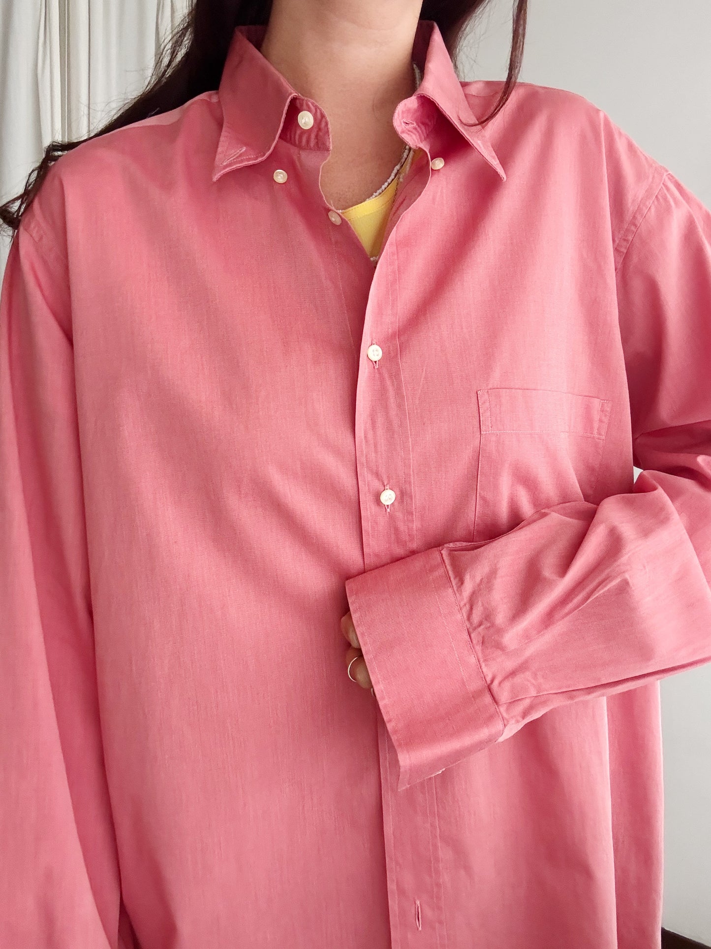 Camicia rosa da uomo XL