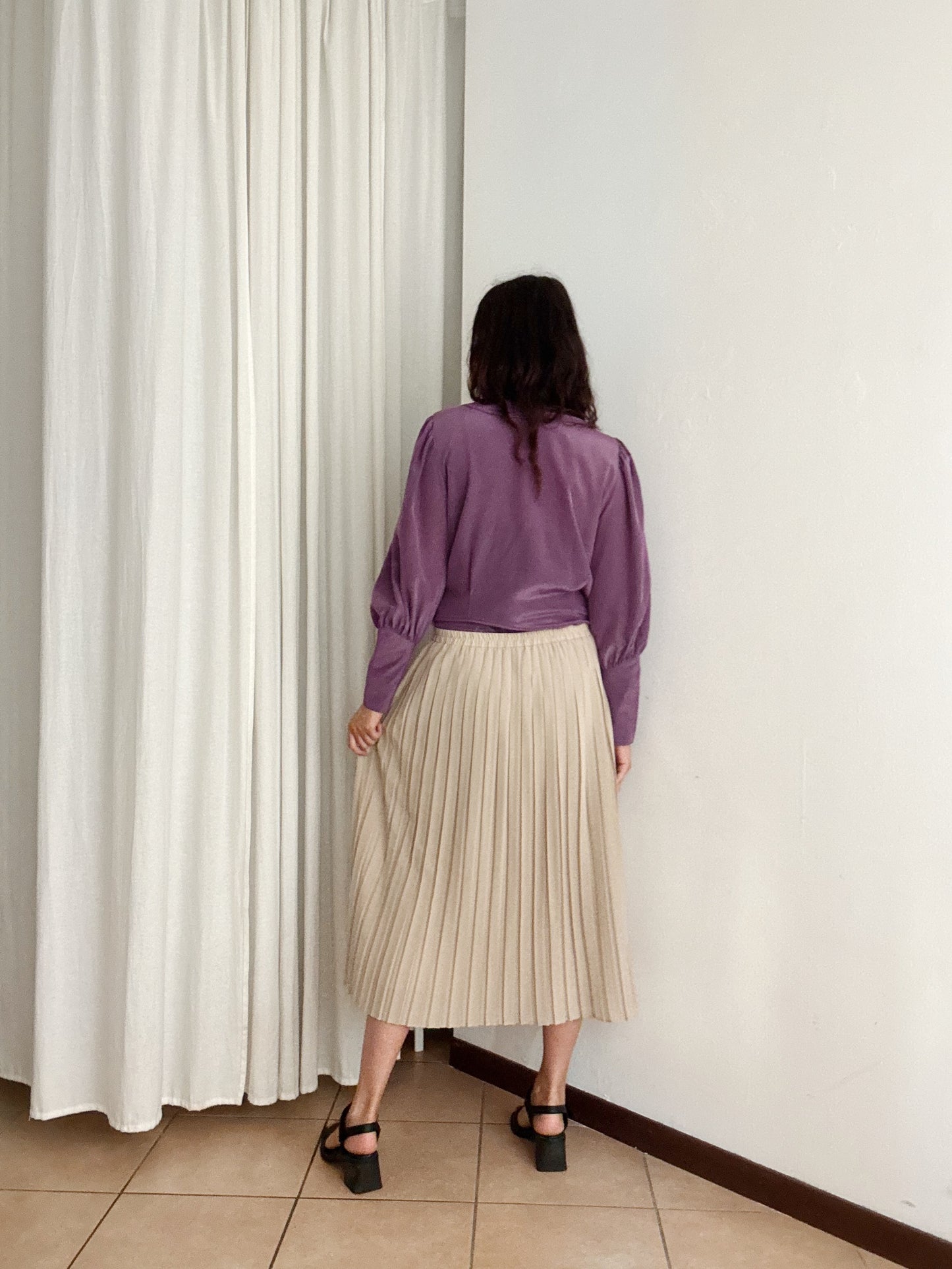 Gonna plissee beige 50
