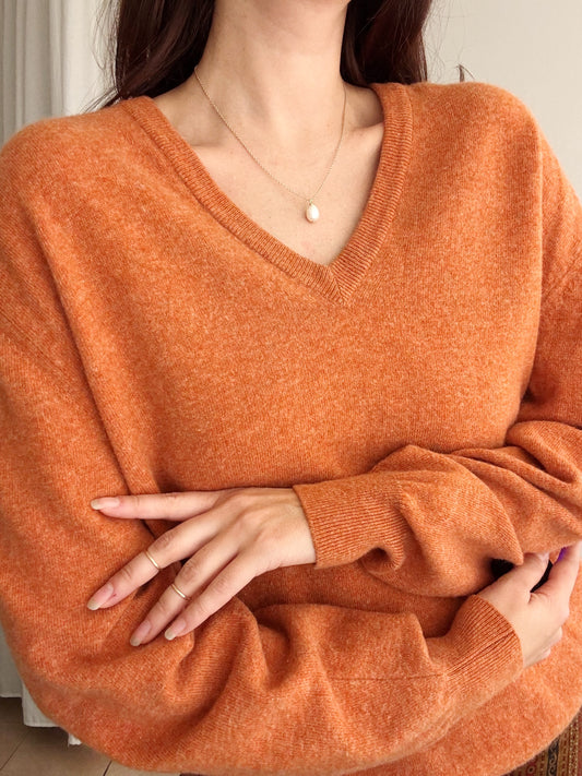 Maglione unisex lana arancione 54
