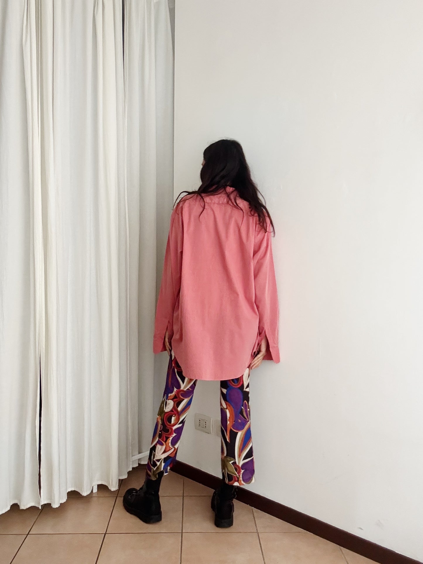 Camicia rosa da uomo XL