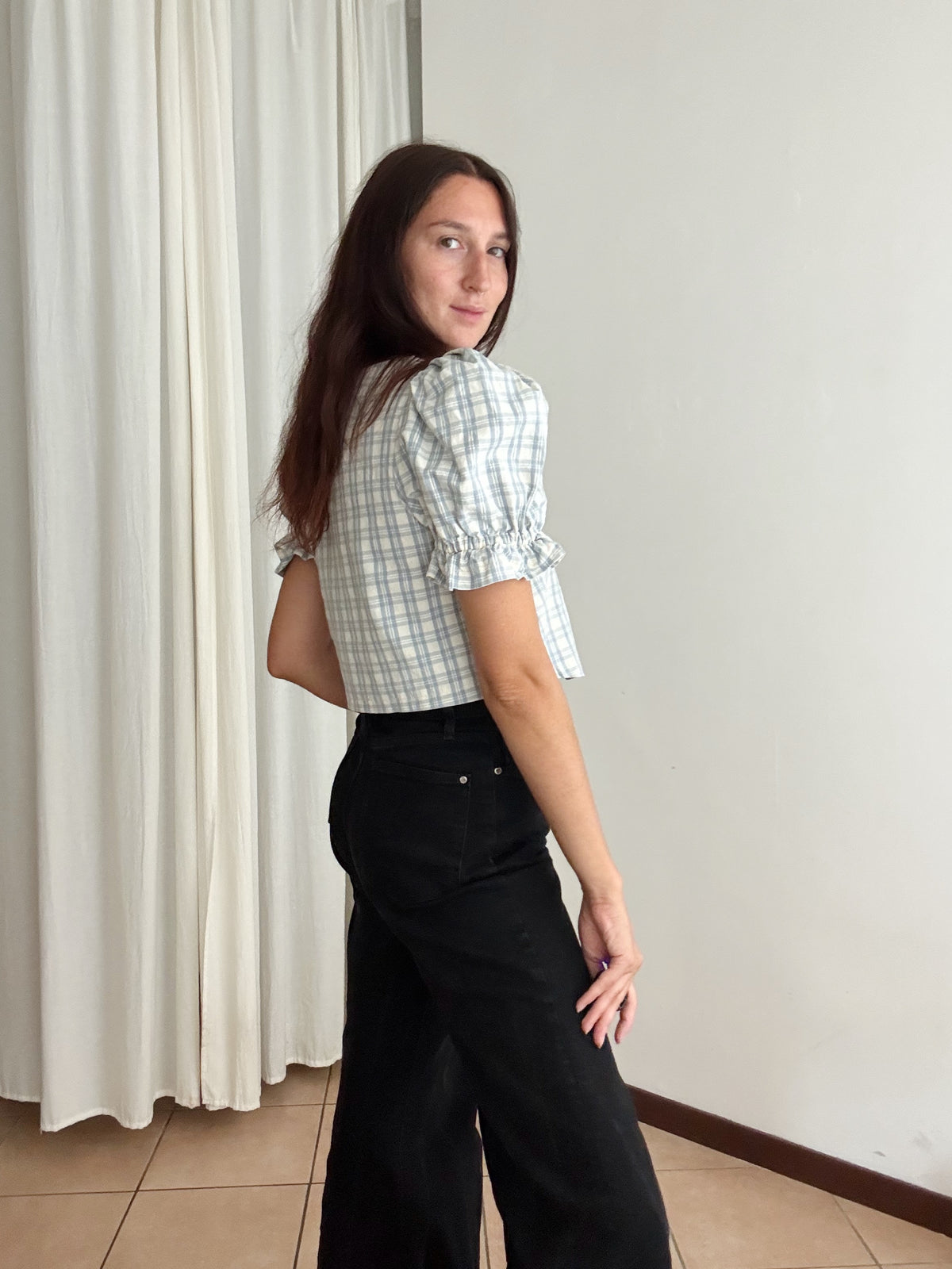 Top azzurro M