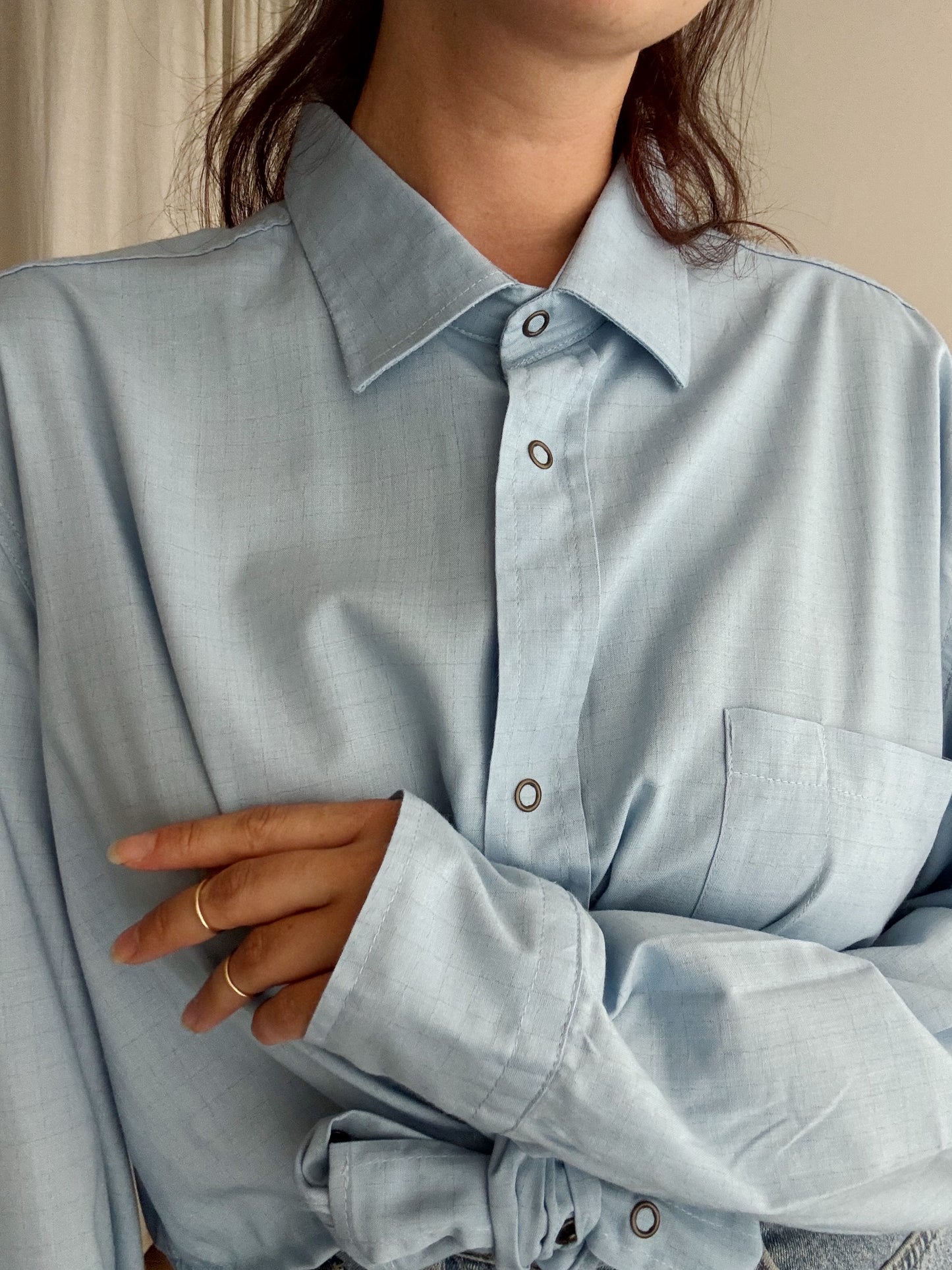 Crop + scrunchie azzurra