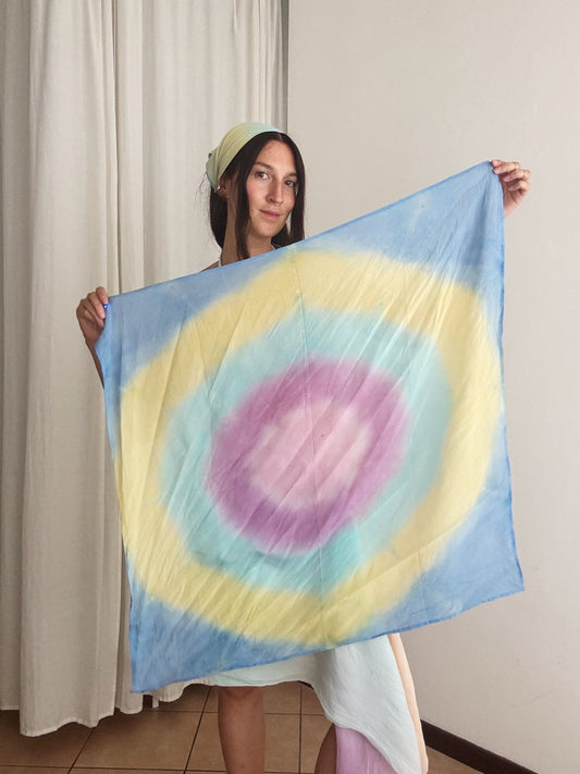 Foulard seta tiedye 85x84