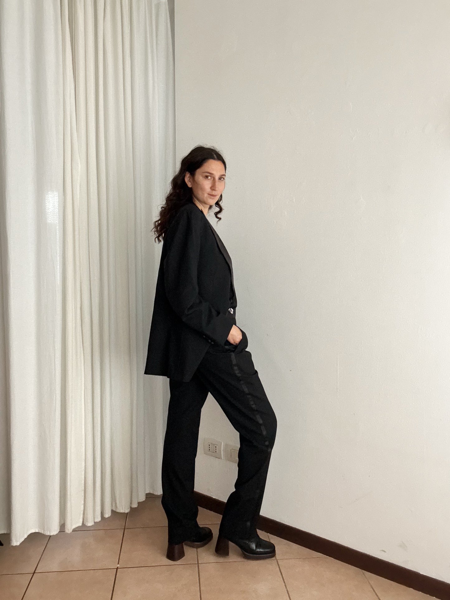 Completo lana nero 50