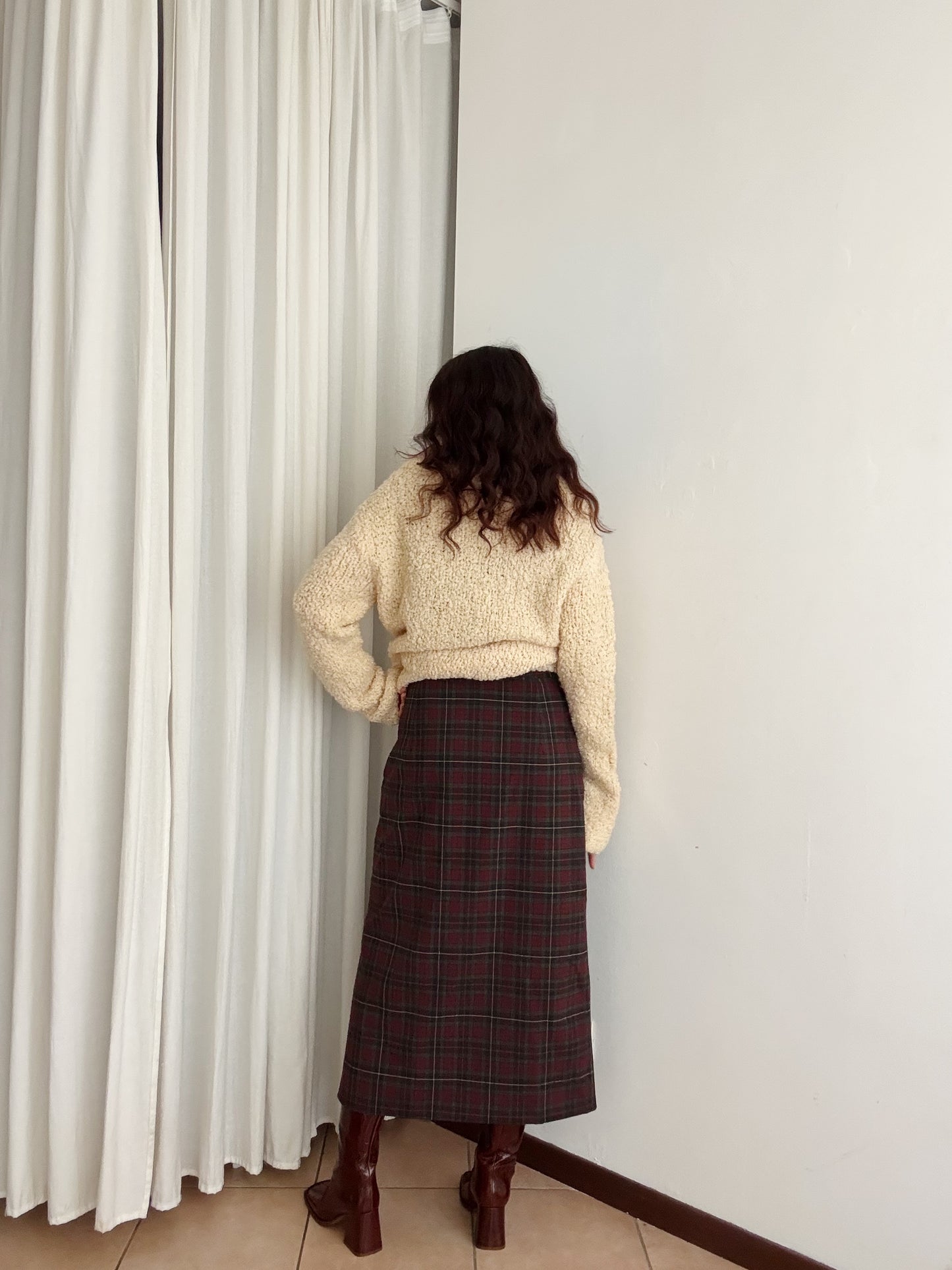 Gonna lunga a quadri L/XL