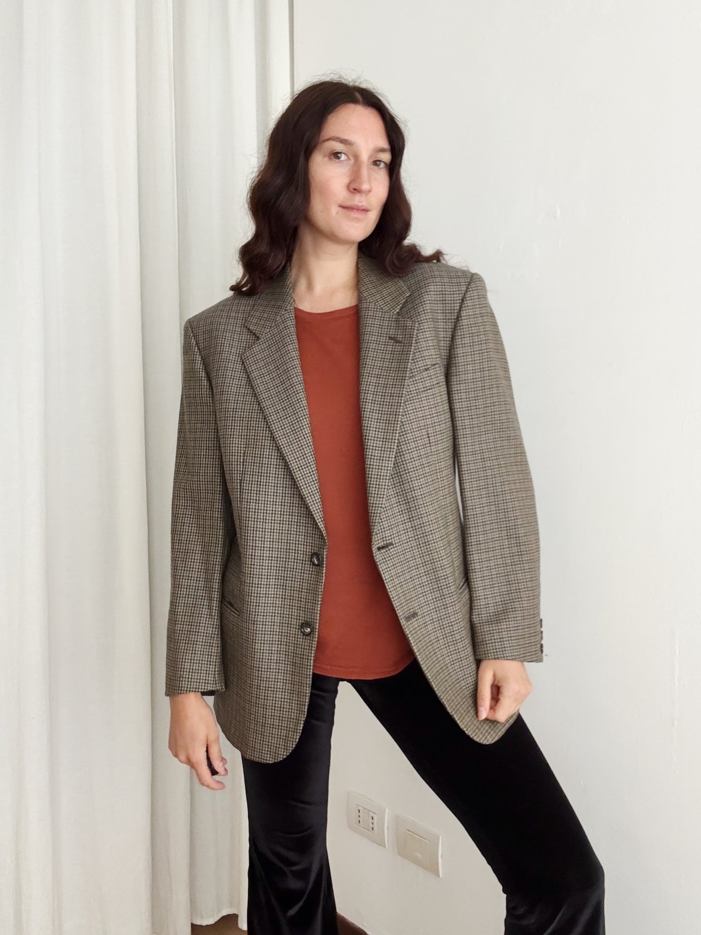 Blazer lana pied de poule 48