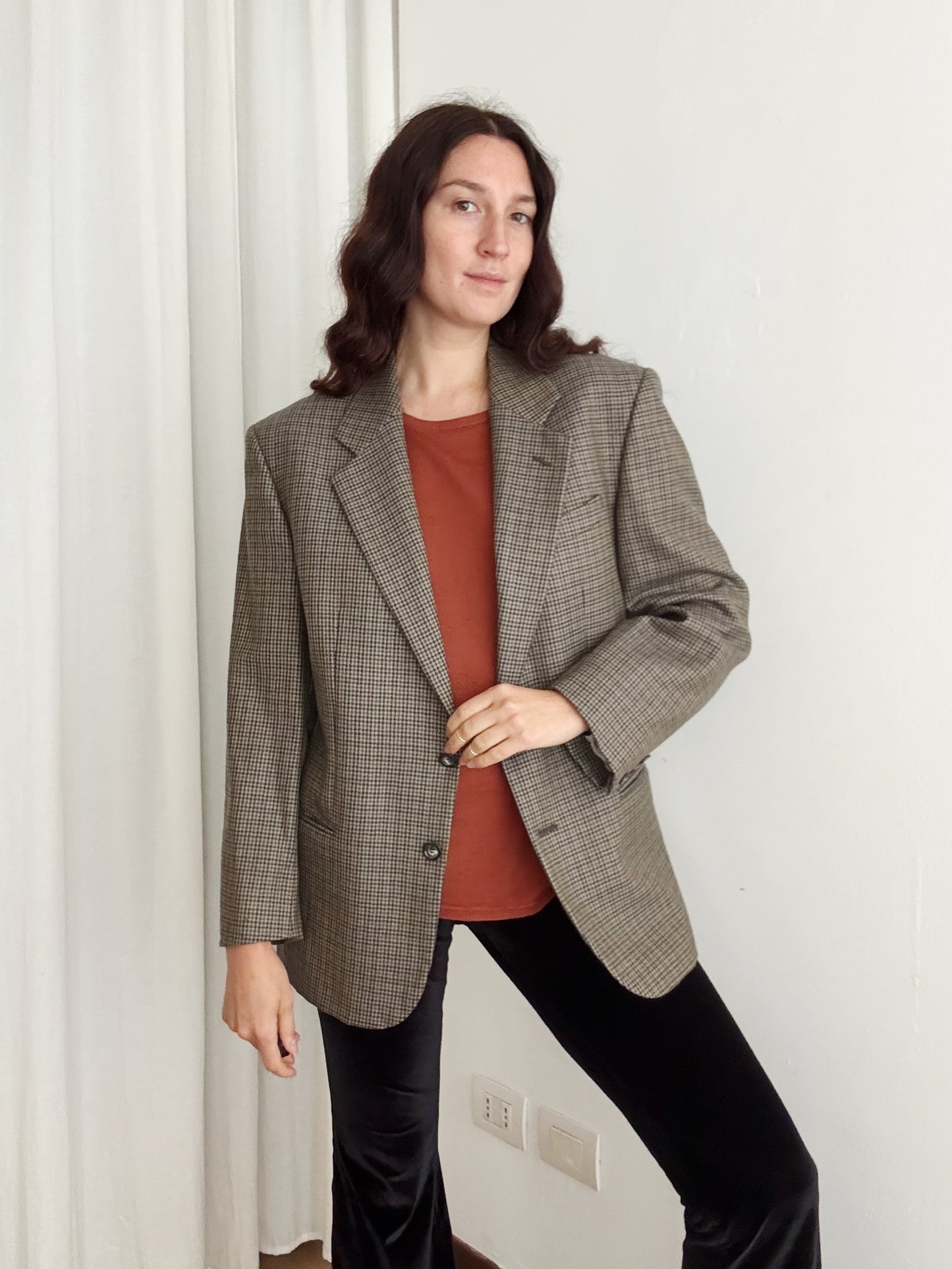 Blazer lana pied de poule 48