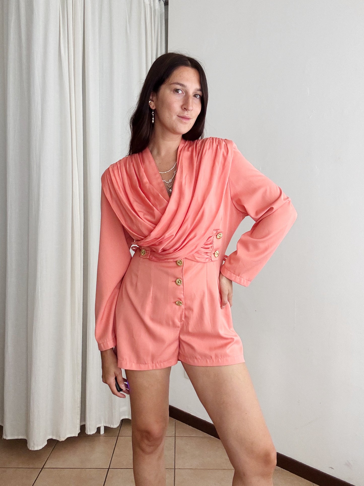 Tuta rosa salmone S