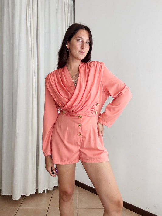 Tuta rosa salmone S