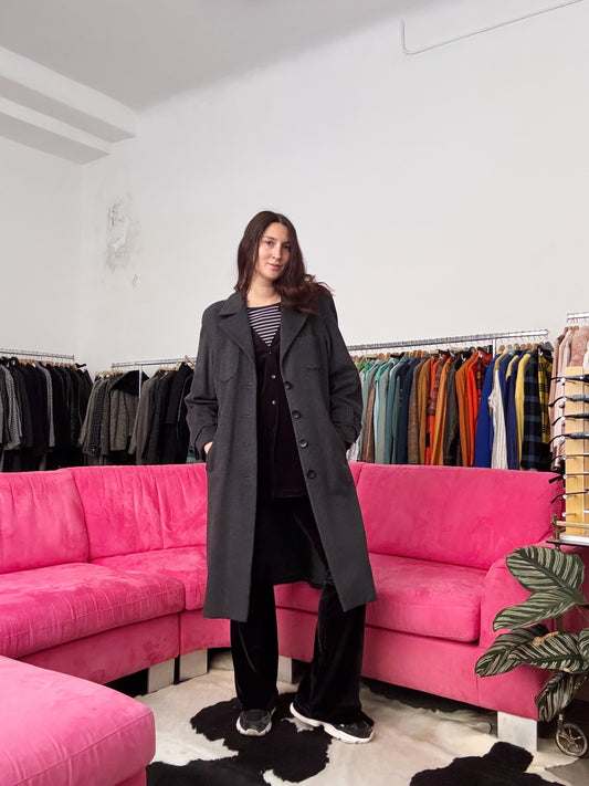 Cappotto lungo grigio 48