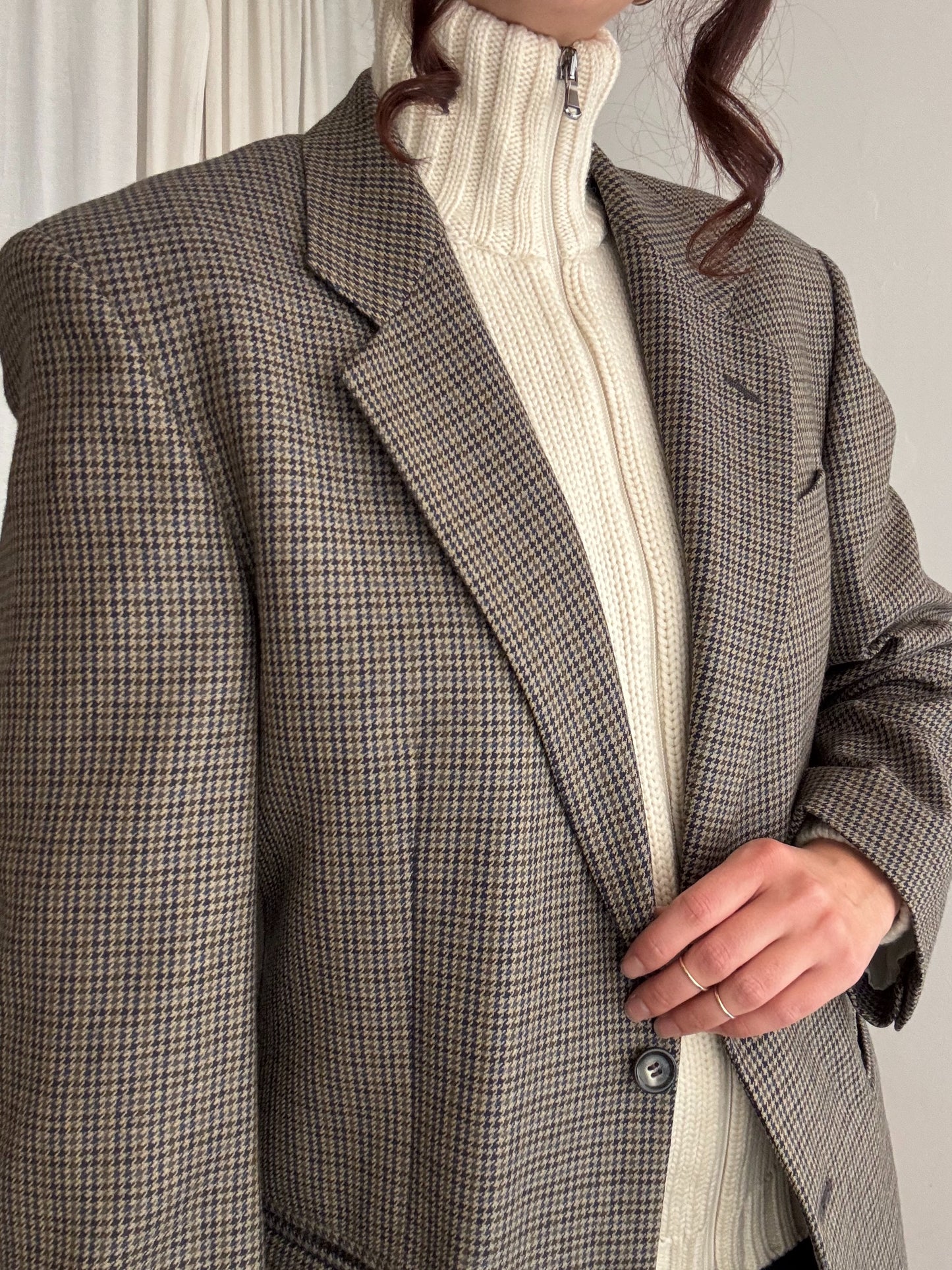 Blazer lana quadri 48