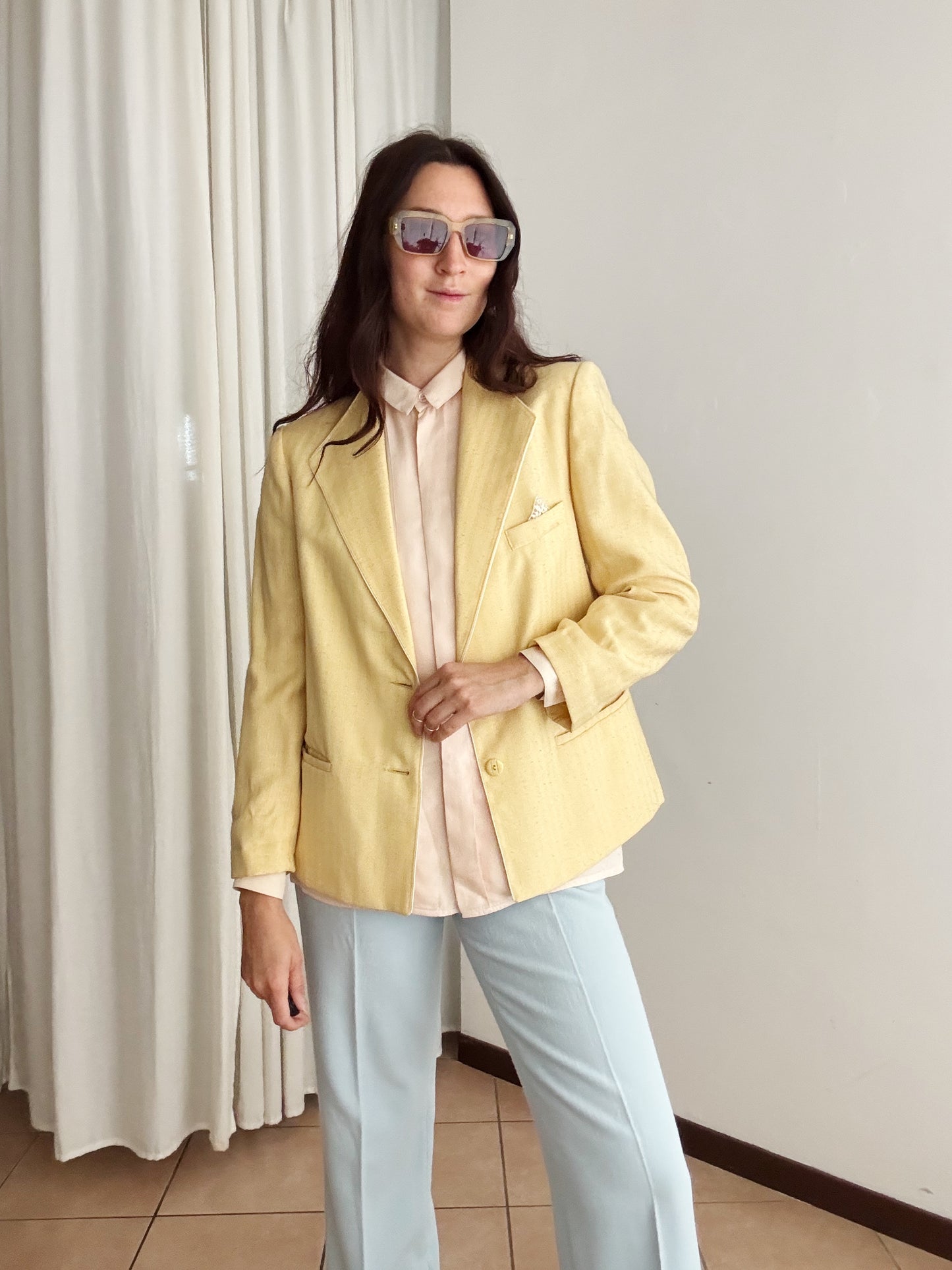 Blazer giallo pastello M