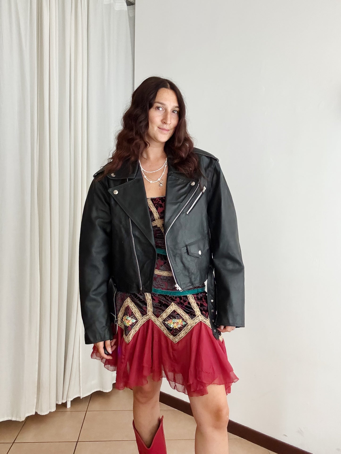 Chiodo in pelle unisex 52