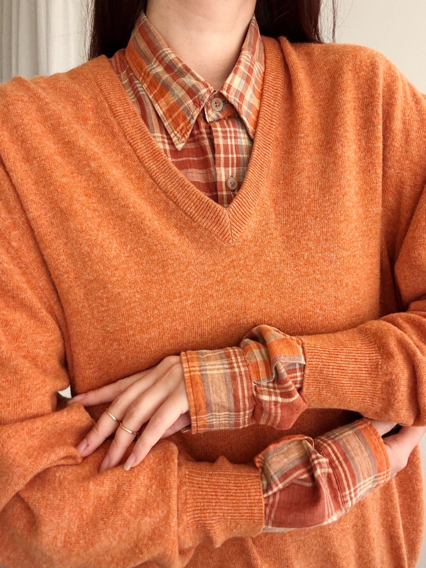 Maglione unisex lana arancione 54