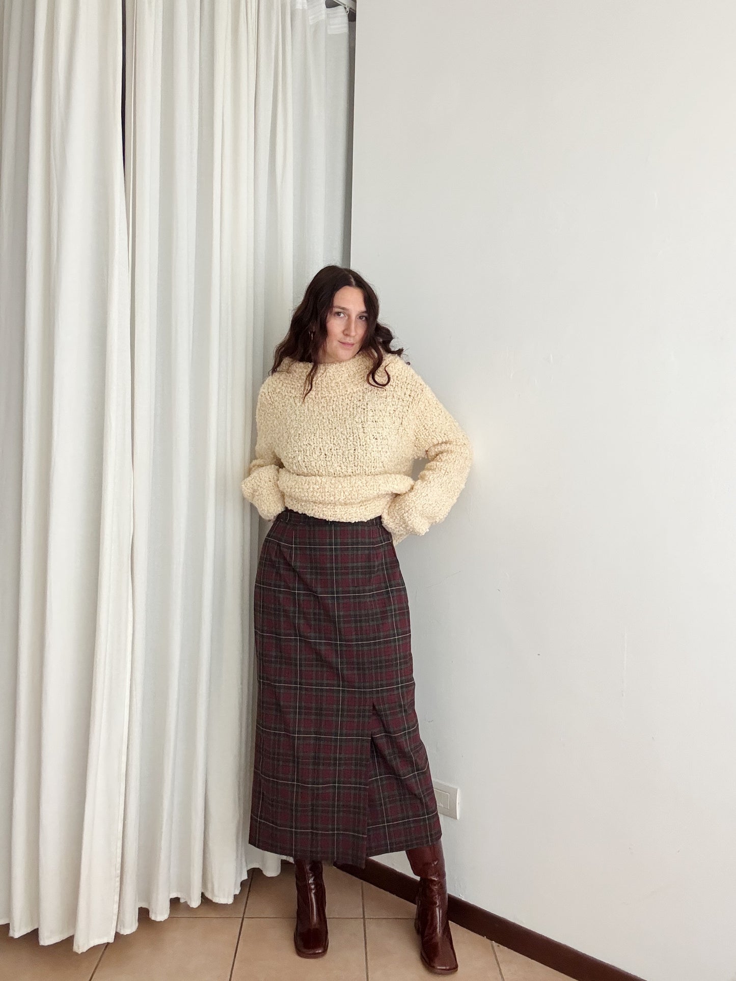 Gonna lunga a quadri L/XL