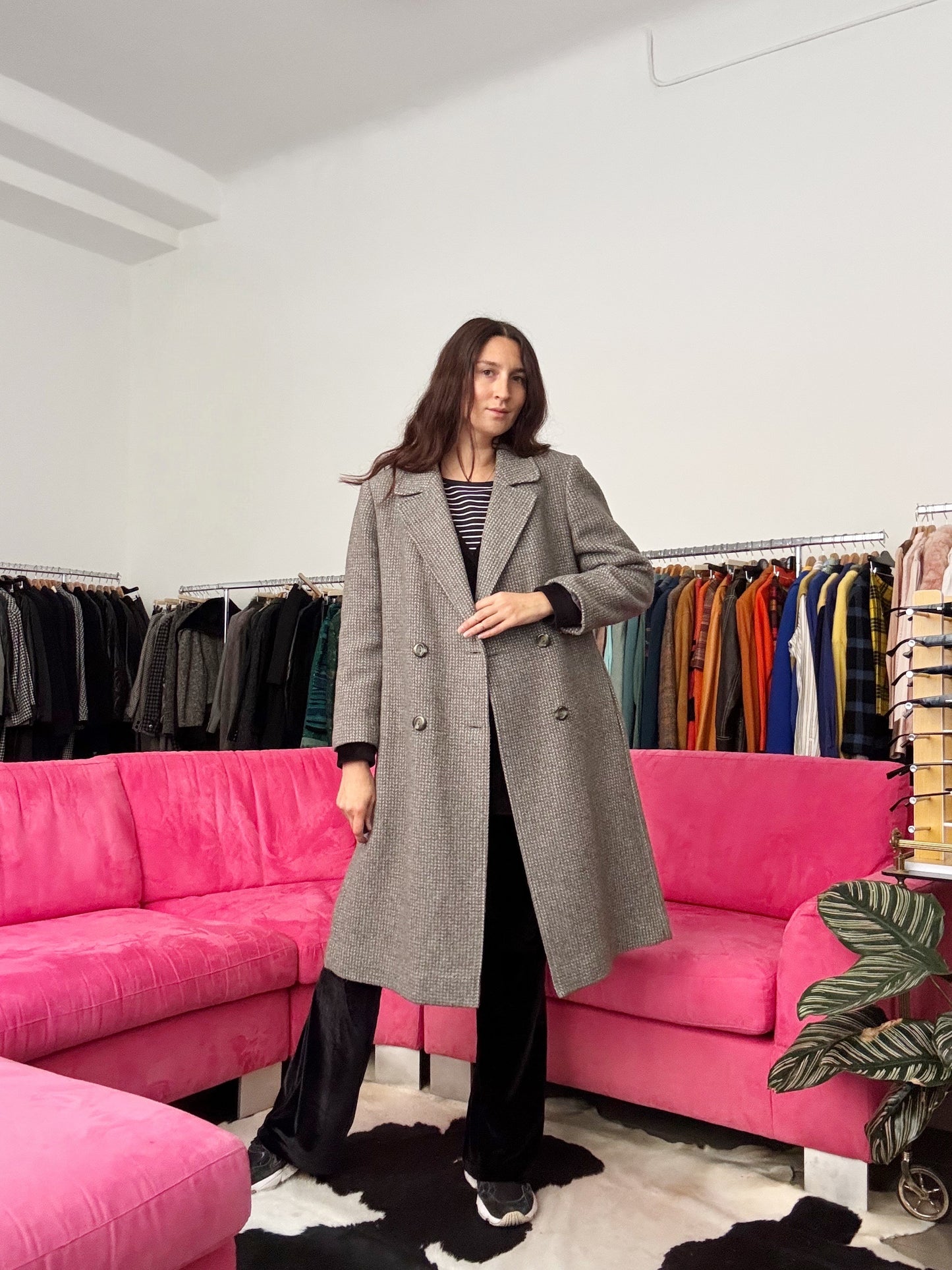 Cappotto lungo grigio M/L