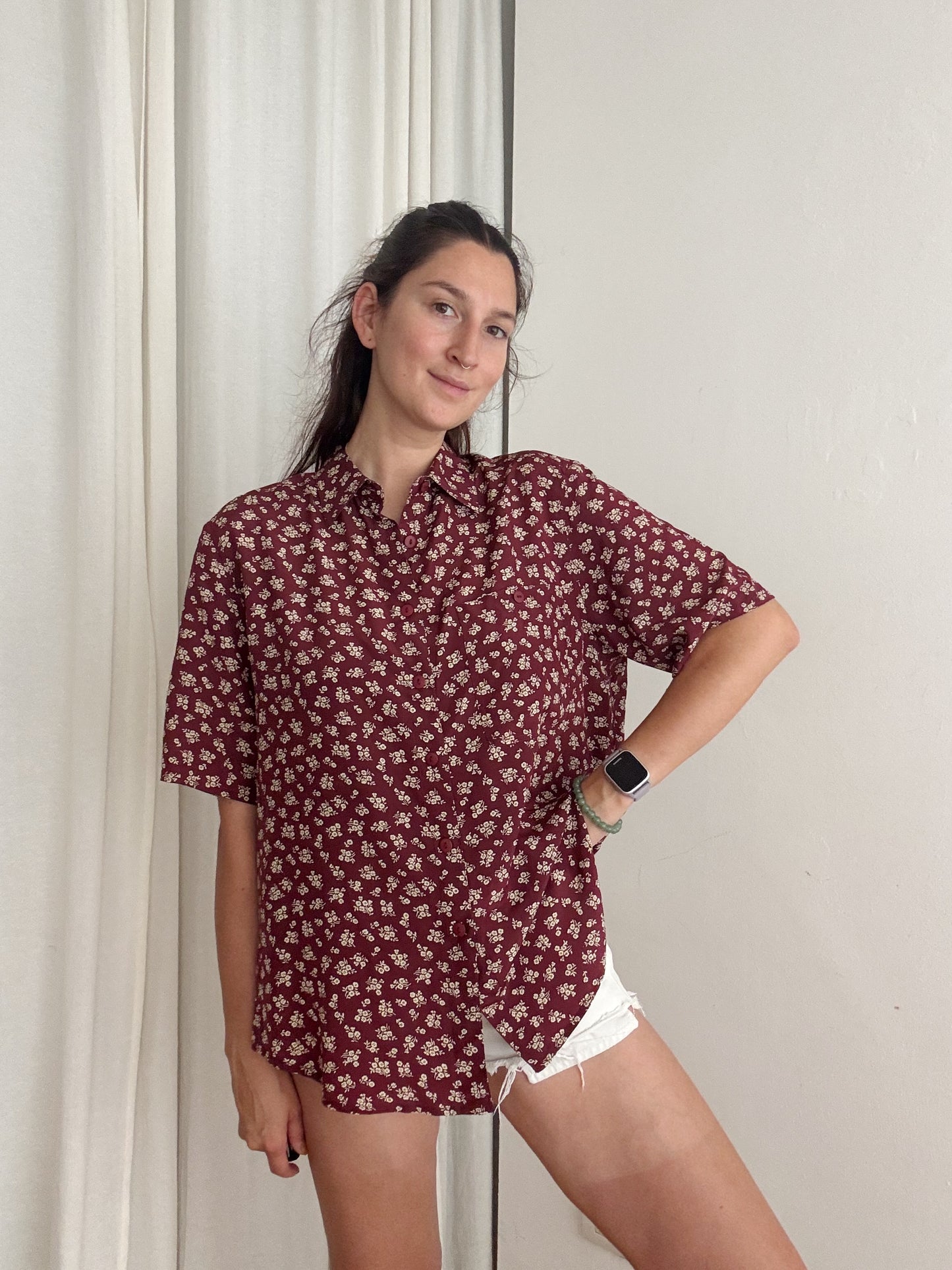Camicia seta bordeaux 44