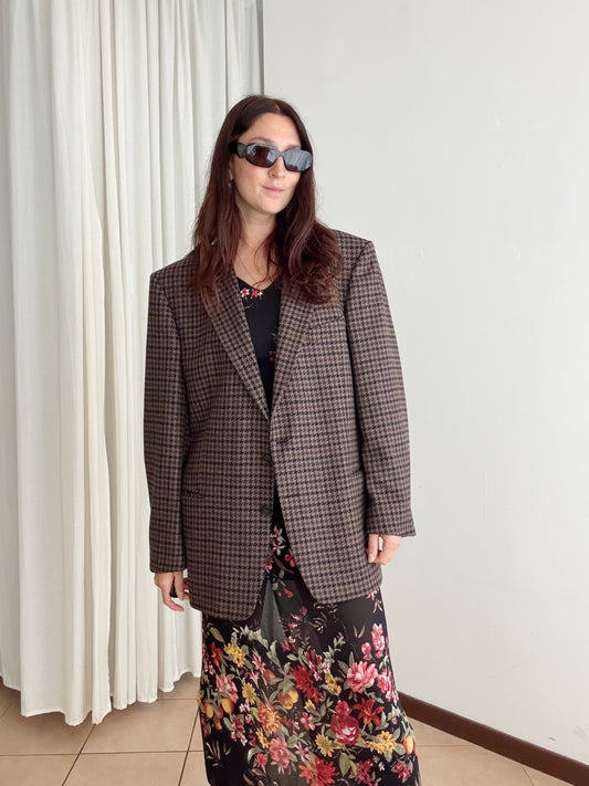 Blazer pied de poule marrone 54