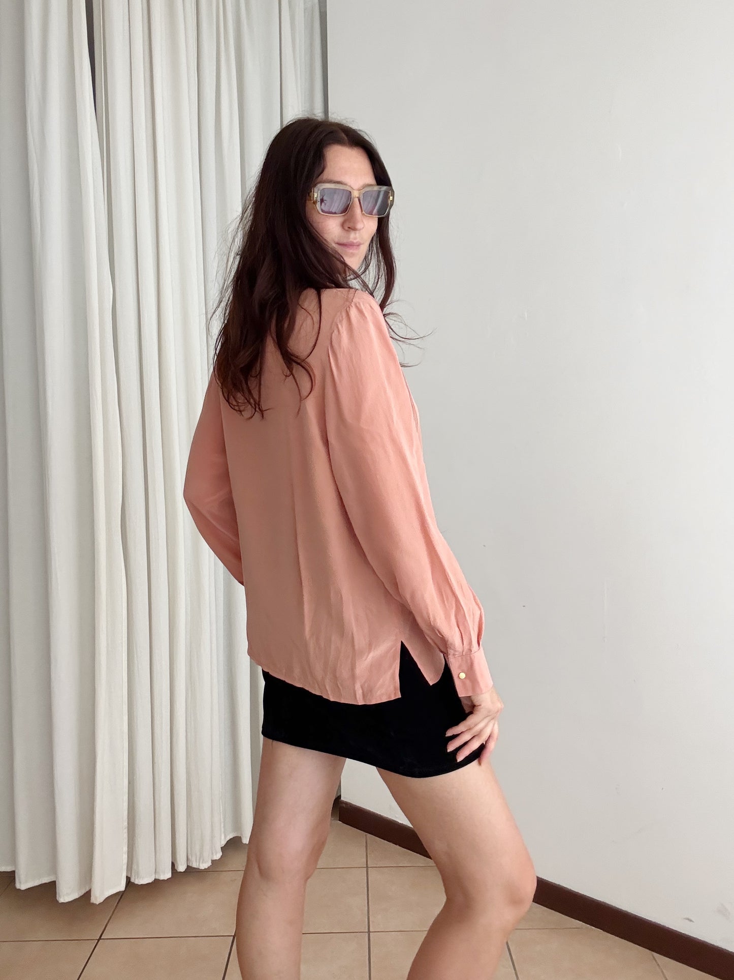 Camicia seta salmone M/L