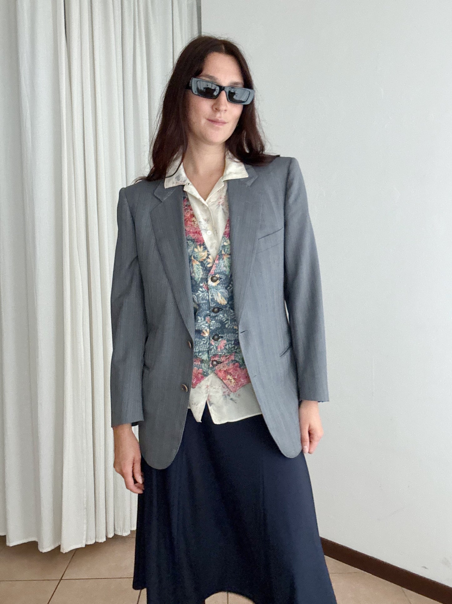 Blazer lana grigio 48