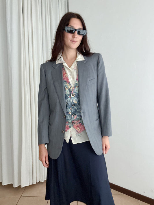 Blazer lana grigio 48