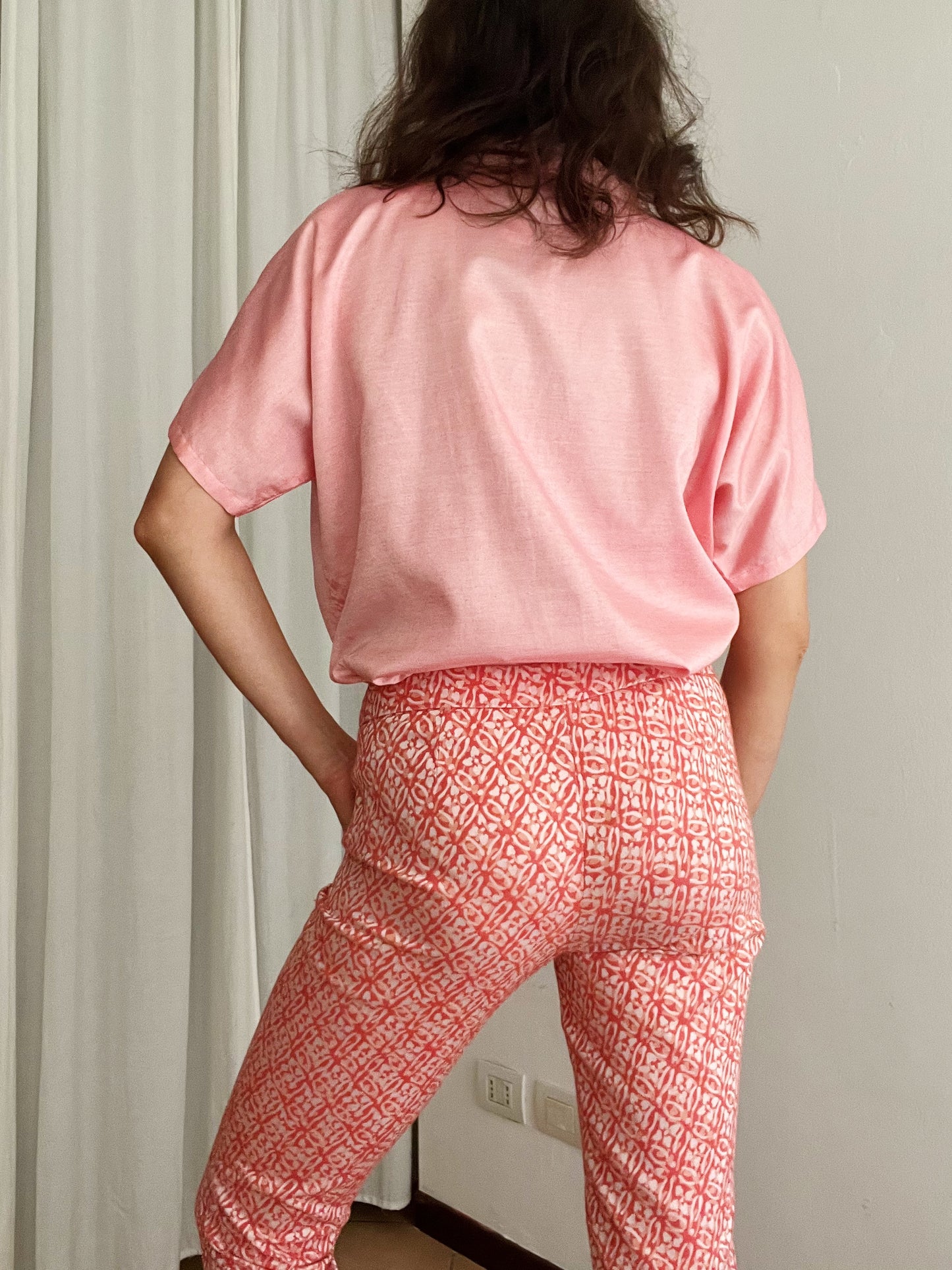 Camicia seta rosa M/L