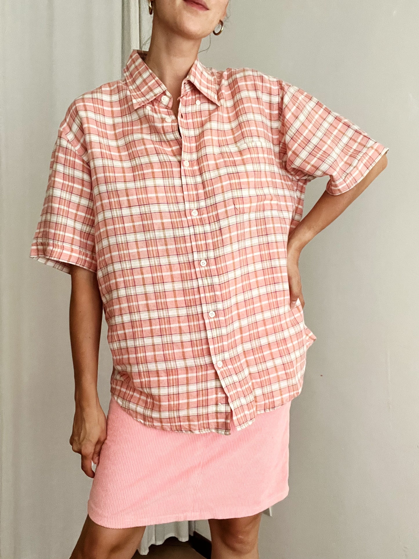 Camicia rosa da uomo XL