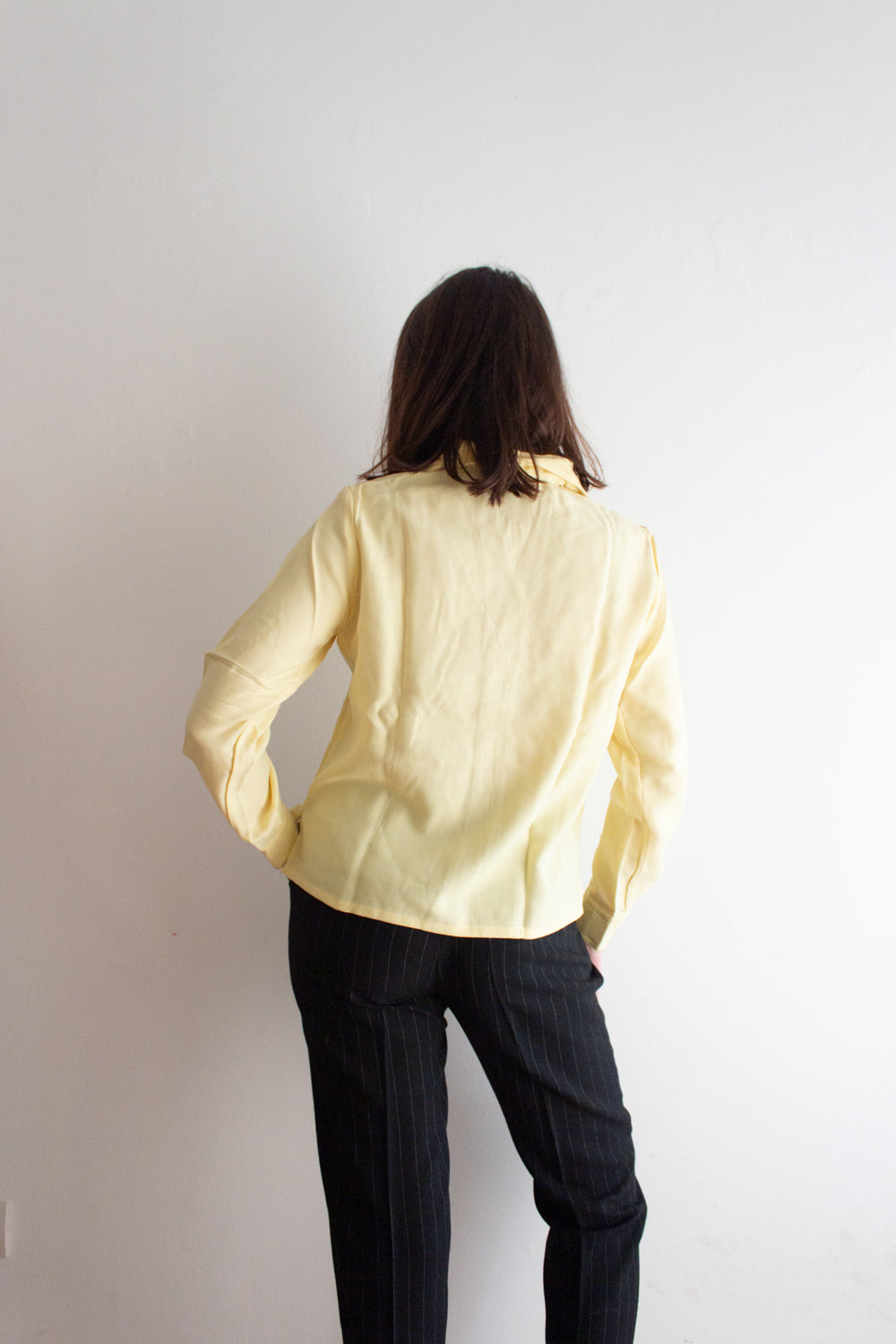 Camicia in lana gialla