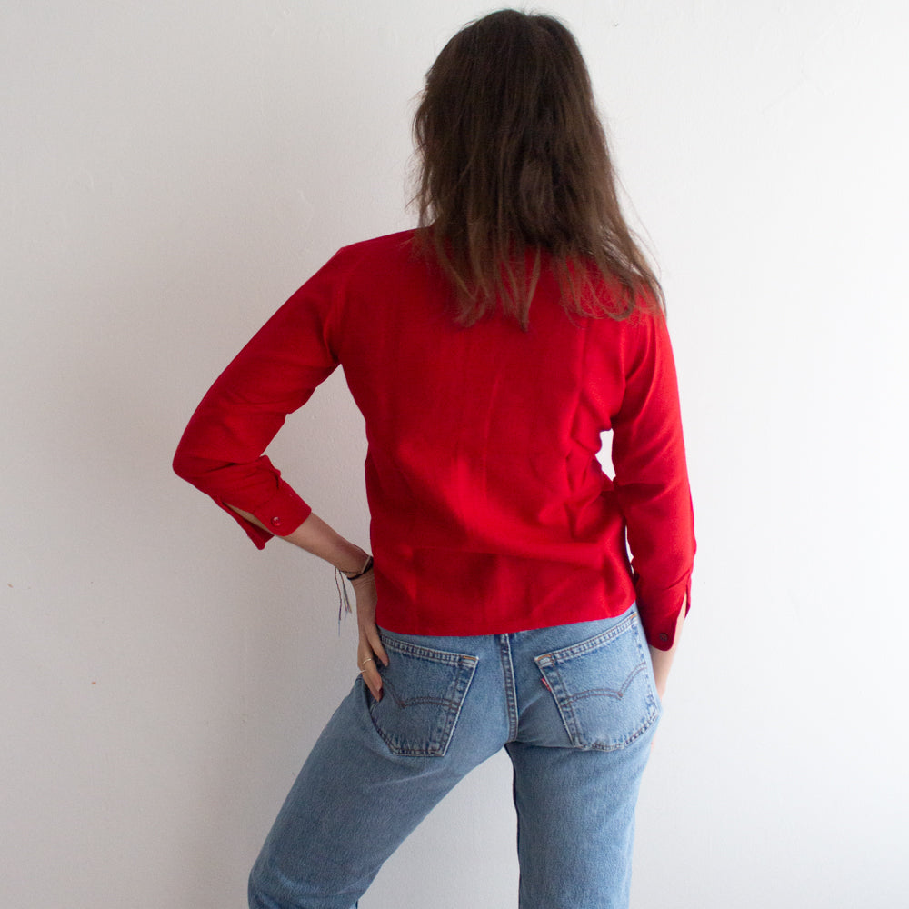 Camicia in lana rossa XS/S