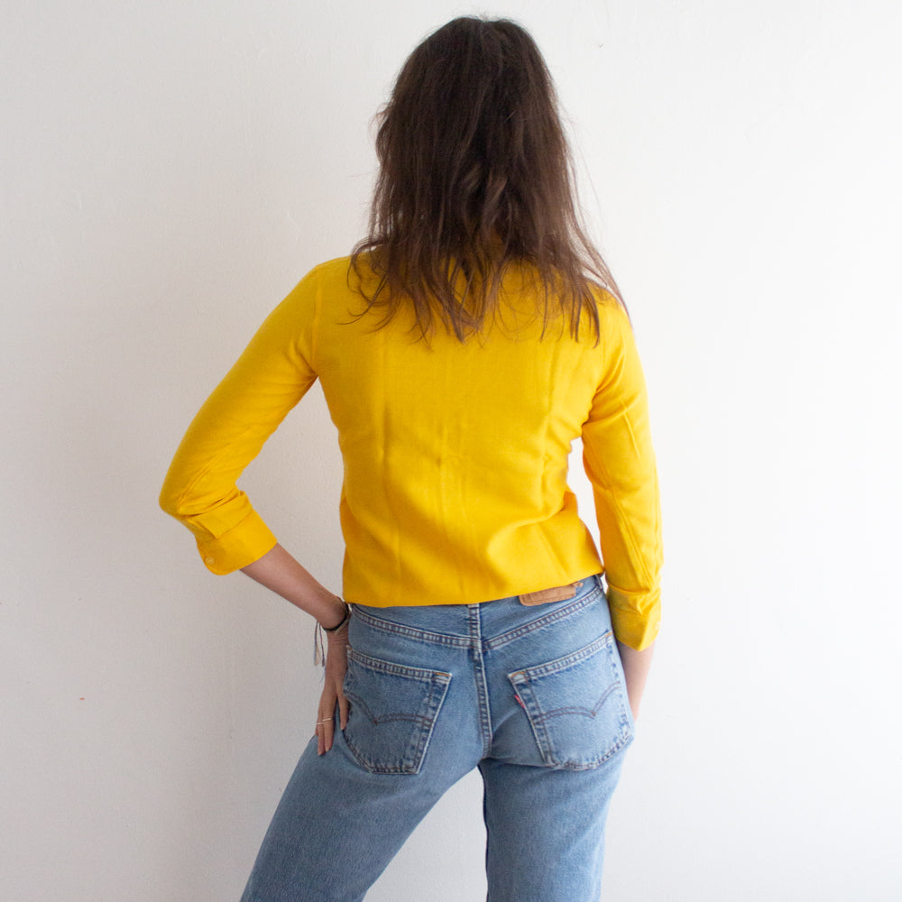 Camicia in lana gialla XS